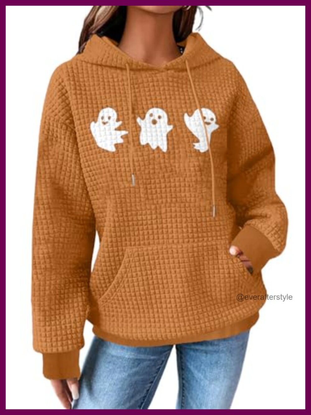 Women's Halloween Ghost Graphic Long Sleeve Sweatshirt Crewneck Pullover